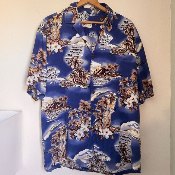 Hilo Hattie Men's Shirt XL The Hawaiian Original Camp Button Up - Picture 4 of 8